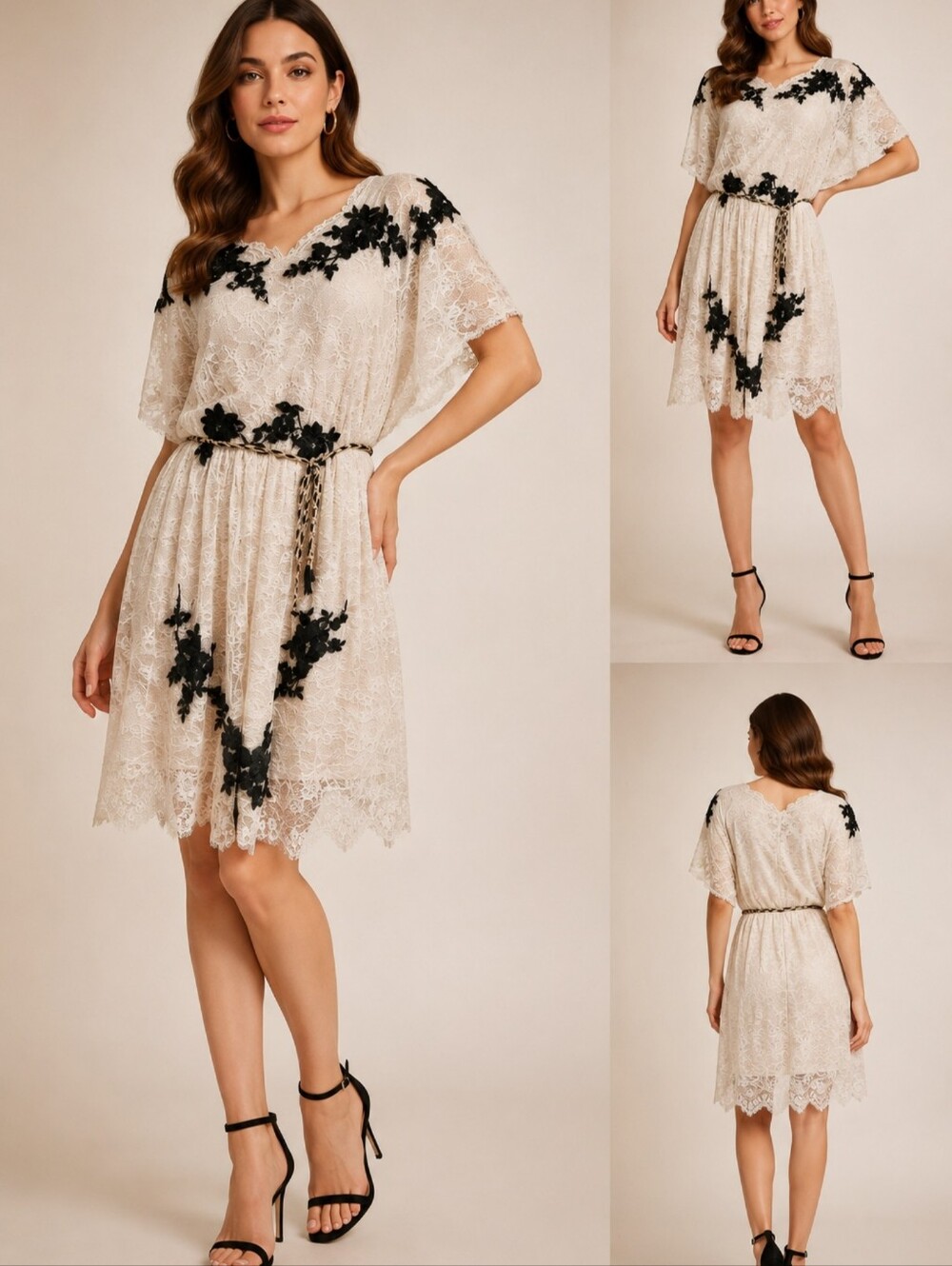 Julian Joyce By MANDALAY Classy Evening Cocktail Dress Silk Sz 4  Embellished #5